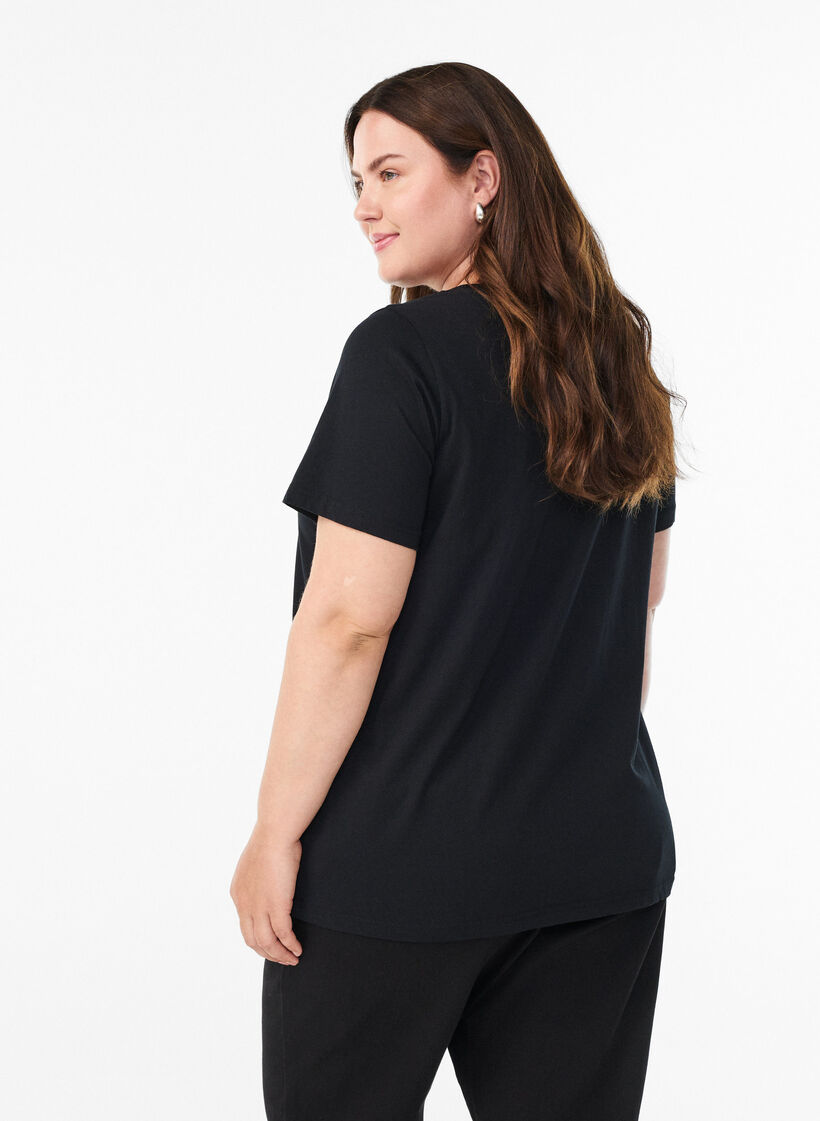 Jule-T-skjorte i økologisk bomull, Svart, Model image number 2