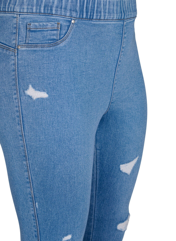 Rippede jeggings, Light Blue, Packshot image number 2