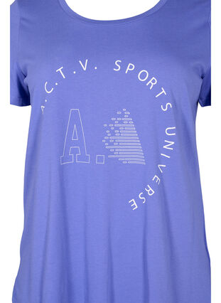 Trenings-t-skjorte med trykk, Very Peri A.C.T.V, Packshot image number 2