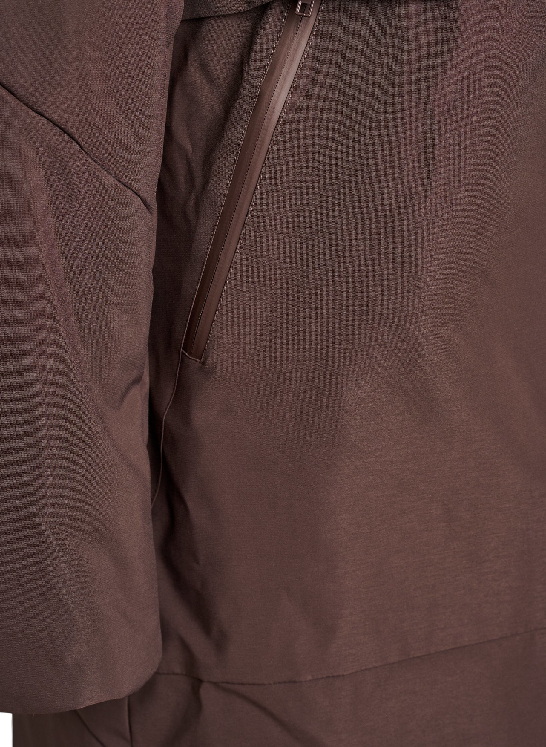 ZizziVinterjakke med justerbar midje, Brun, Packshot image number 3