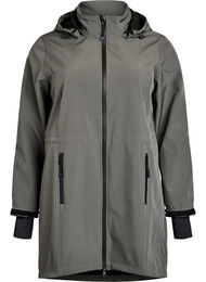 Softshell-jakke med avtagbar hette, Beluga
