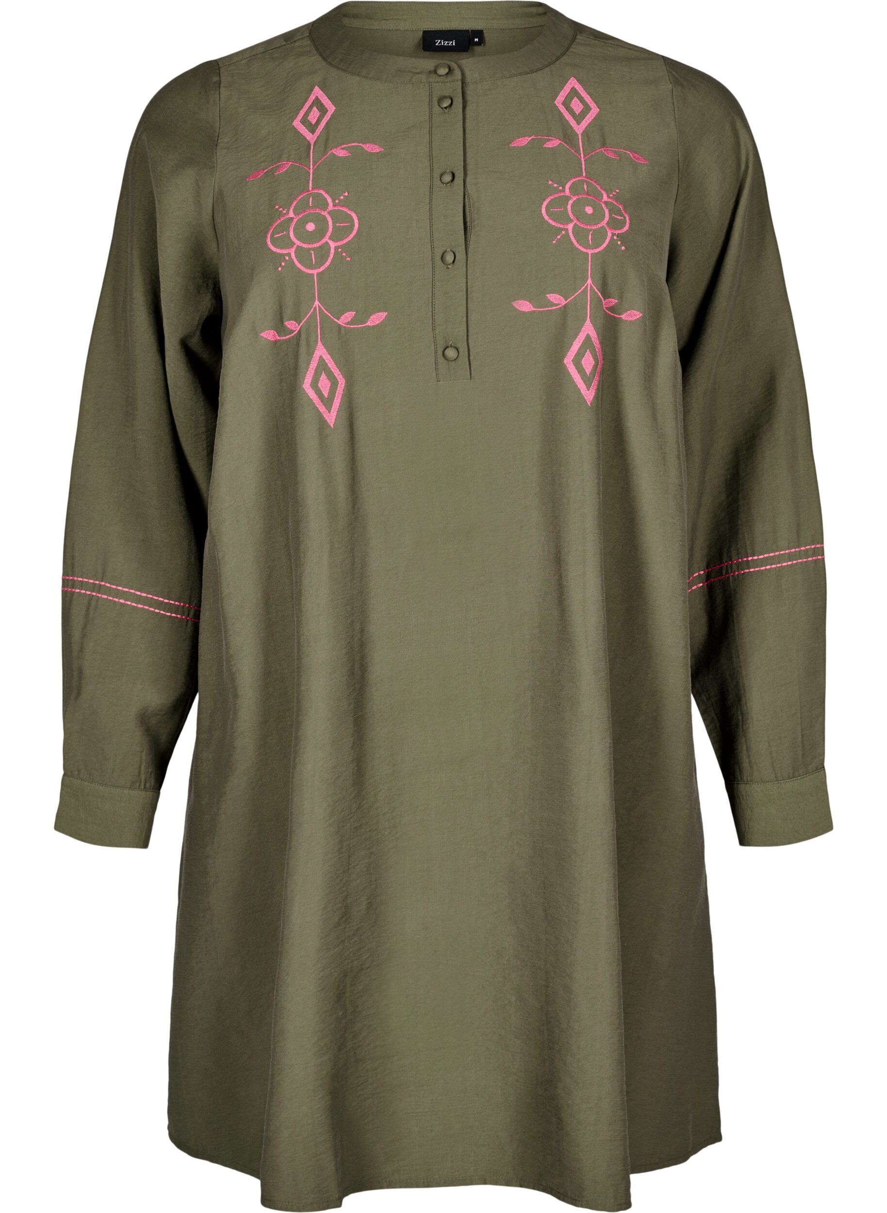 Kort kjole med kontrastbroderi