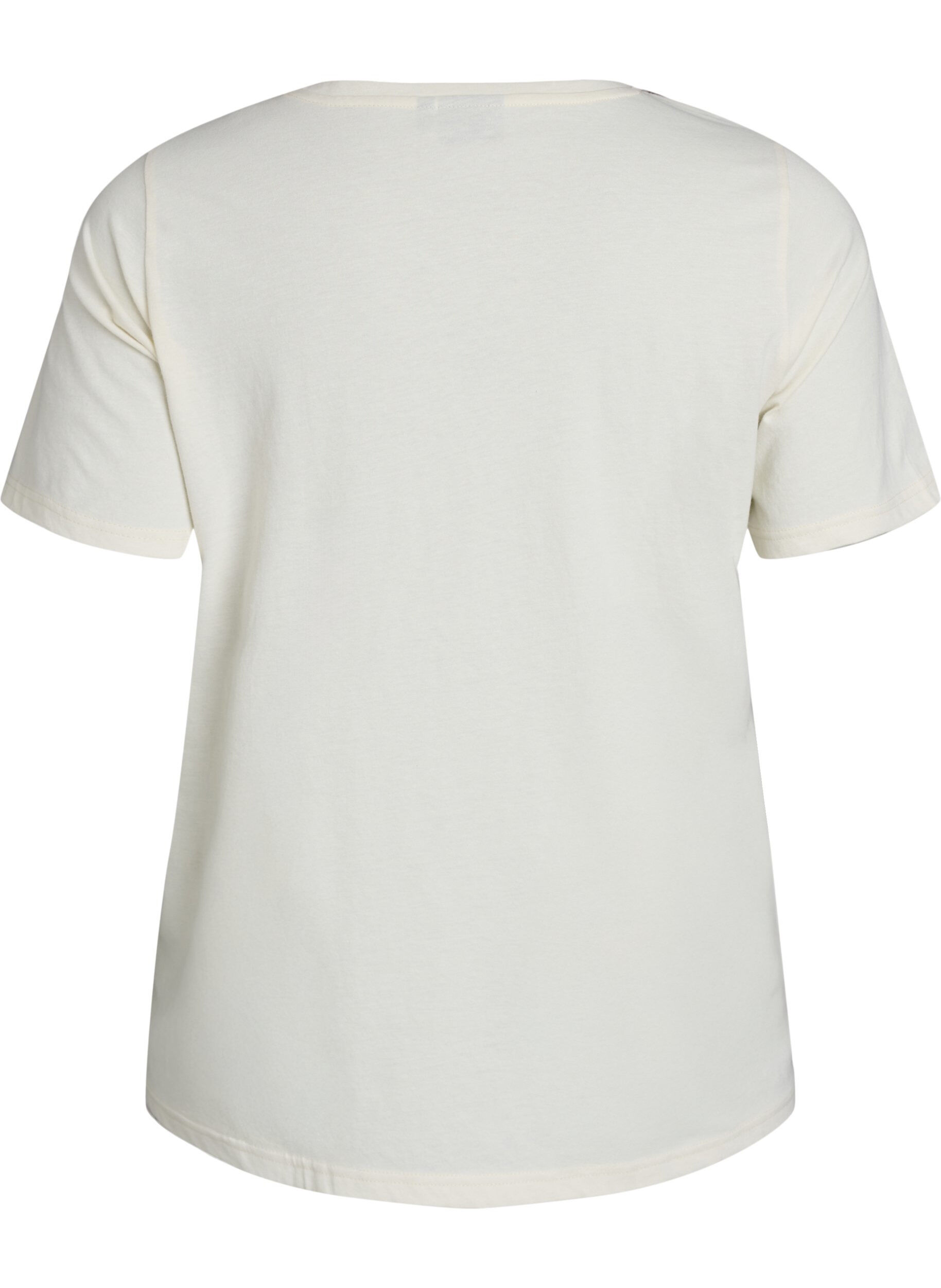 ZizziT-skjorte med trykk, Vanilje, Packshot image number 1
