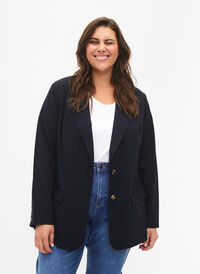 Klassisk blazer med knappelukking, Night Sky, Model
