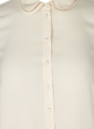 Langermet skjorte med feminine detaljer, CREME ASS, Packshot image number 2