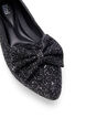 Glitterballerina med vid passform og sløyfe, Black, Packshot image number 3