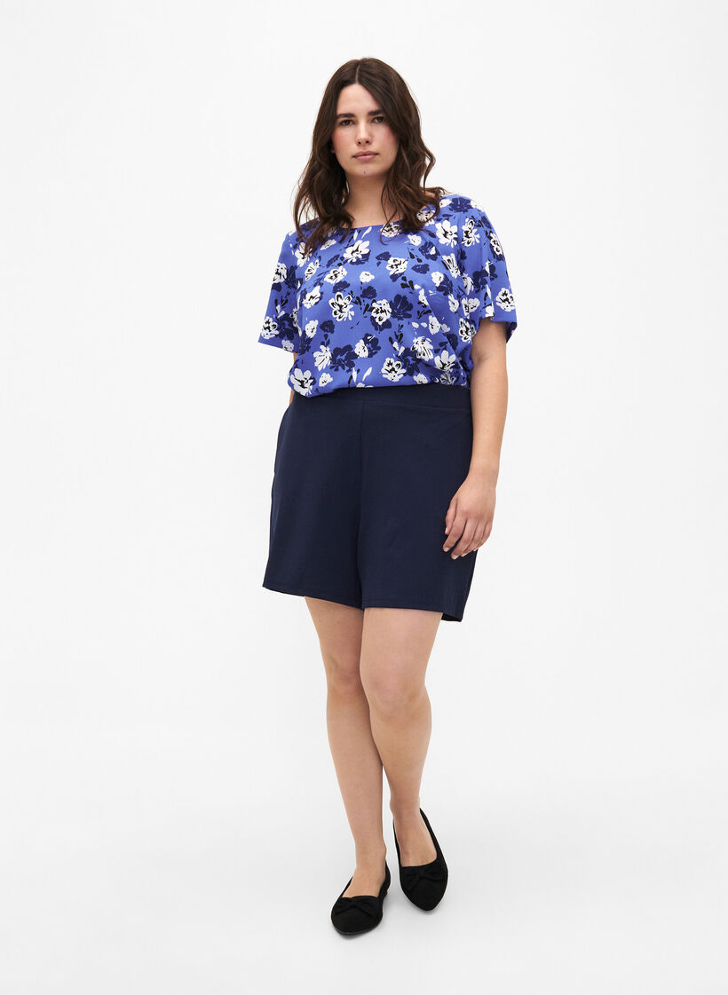 FLASH - Løstsittende shorts med lommer, Blå, Model image number 1