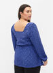 Prikkete bluse i viskose med smock, R.Blue w. Black Dot, Model image number 1