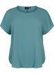 Kortermet bluse med rund hals, Gr&oslash;nn, Packshot image number 0