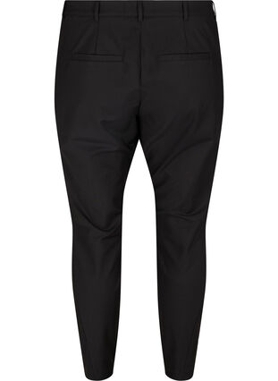Klassiske bukser med høyt liv og ankellengde, Black, Packshot image number 1