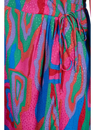 Mønstrete omslagskjole med lange ermer, Colorfull Art Print, Packshot image number 3
