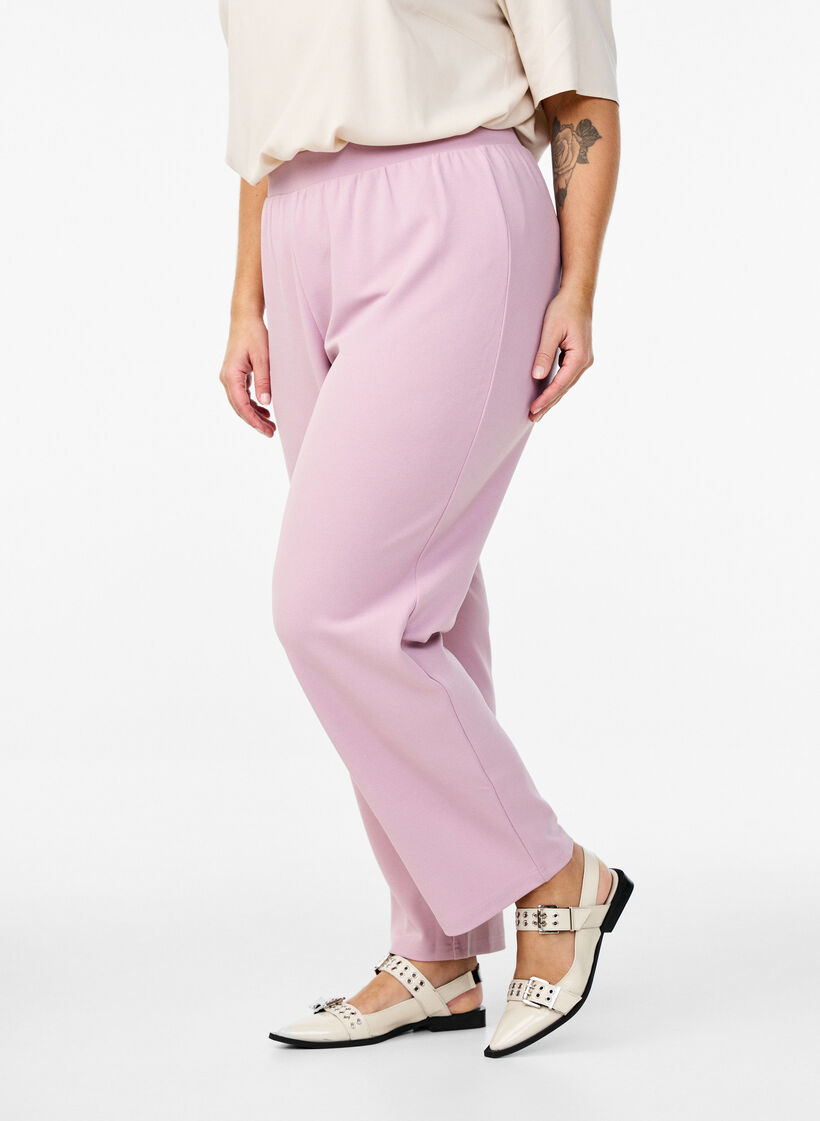 Bukser med rett passform, Rosa, Model image number 2