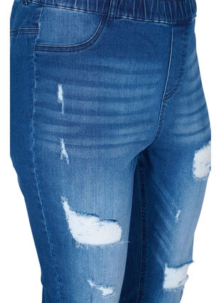 Zizzi Jeggings med splitt, Dark blue, Packshot image number 2