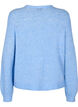 Strikket cardigan med ull og knapper, Della R. Blue Mel., Packshot image number 1