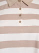 Langermet poloskjorte med striper, Beige, Packshot image number 2