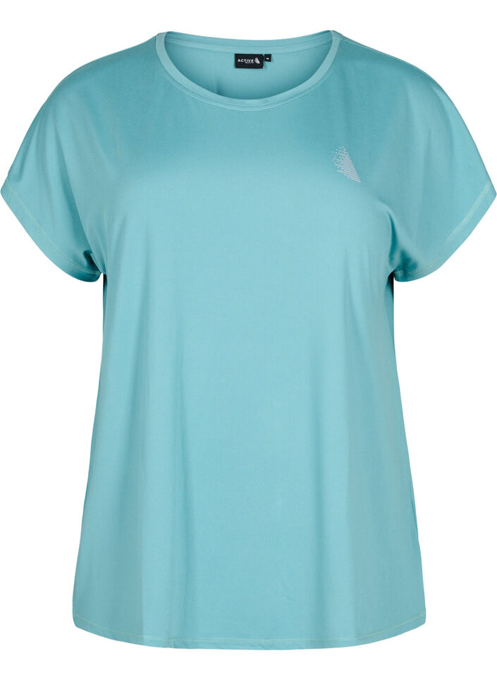 Ensfarget trenings-T-skjorte, Grønn, Packshot image number 0