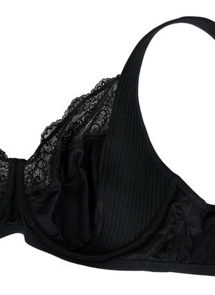Zizzi Heldekkende BH med polstrede stropper, Black, Packshot image number 3
