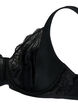 Heldekkende BH med polstrede stropper, Svart, Packshot image number 3