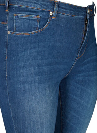 Super slim Amy jeans med høyt liv, Blue denim, Packshot image number 2