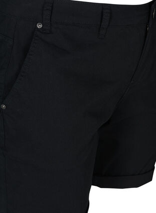 Shorts i bomull med lommer, Black, Packshot image number 2