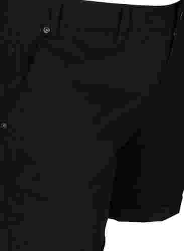 Shorts i bomull med lommer, Black, Packshot image number 2