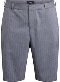 Pinstripe Bermuda-shorts med Loose fit, Grå Pinstripe Bermuda-shorts med Loose fit