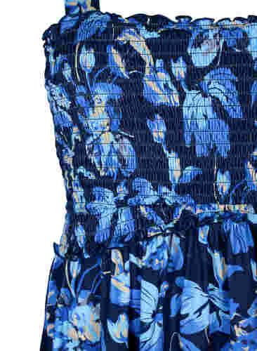 Ammevennlig topp med smock, Blue Flower Print, Packshot image number 2