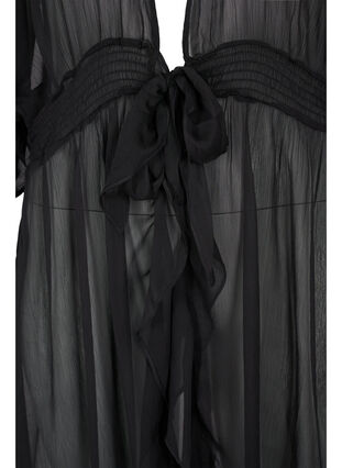 Strandkimono med korte ermer, Black, Packshot image number 2