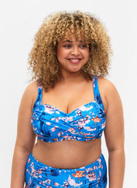 Mønstrete bikinioverdel, Bright Blue Print, Model