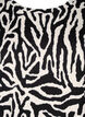 Kortermet bluse med sebraprint, Svart, Packshot image number 2