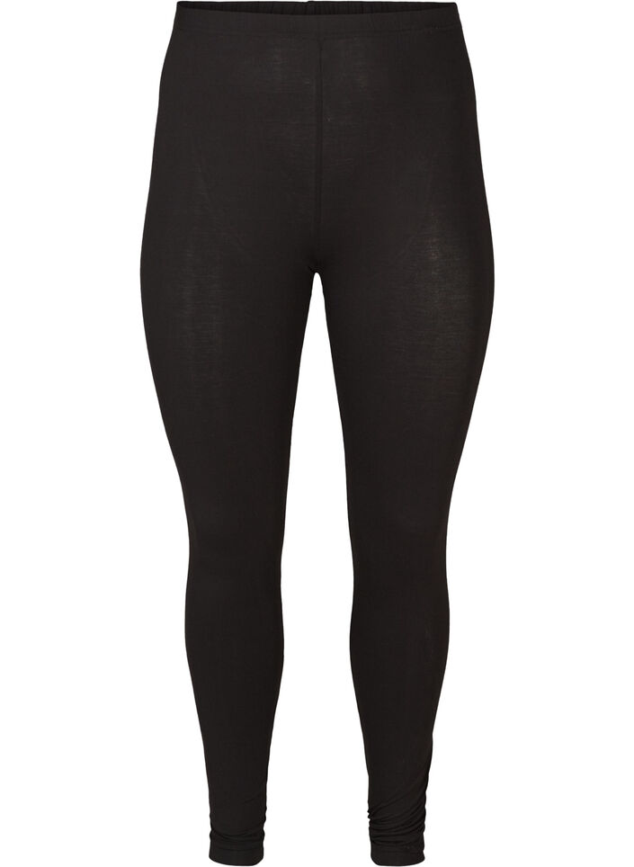 Basisleggings med ekstra lengde, Svart, Packshot image number 0