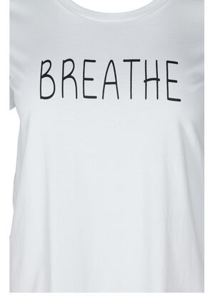 T-skjorte med print, Br White BREATHE, Packshot image number 2
