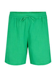 Shorts i bomullsmusselin med lommer, Jolly Green