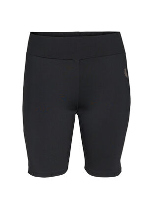 Tettsittende treningsshorts, Black w. Deep Taupe, Packshot image number 0