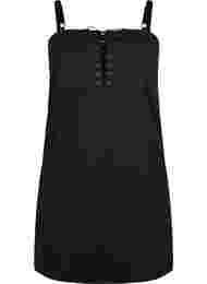 Kroppsnær kjole med snøredetaljer, Black