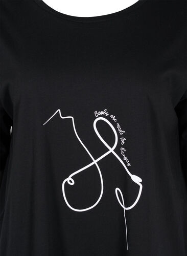 Support the breasts - T-skjorte i bomull, Black, Packshot image number 2