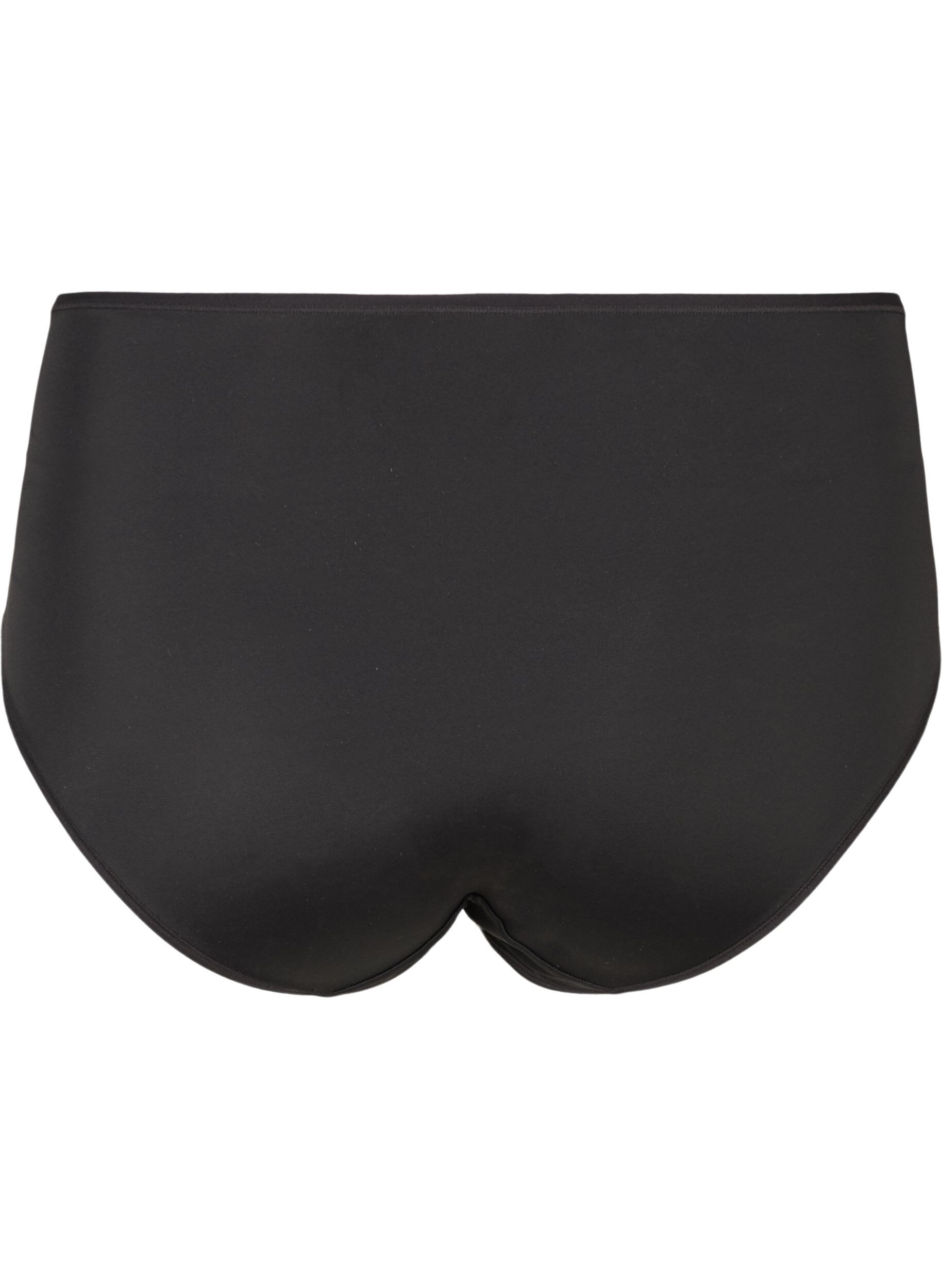 Zizzi2-pack truse med normal midje, Svart, Packshot image number 1
