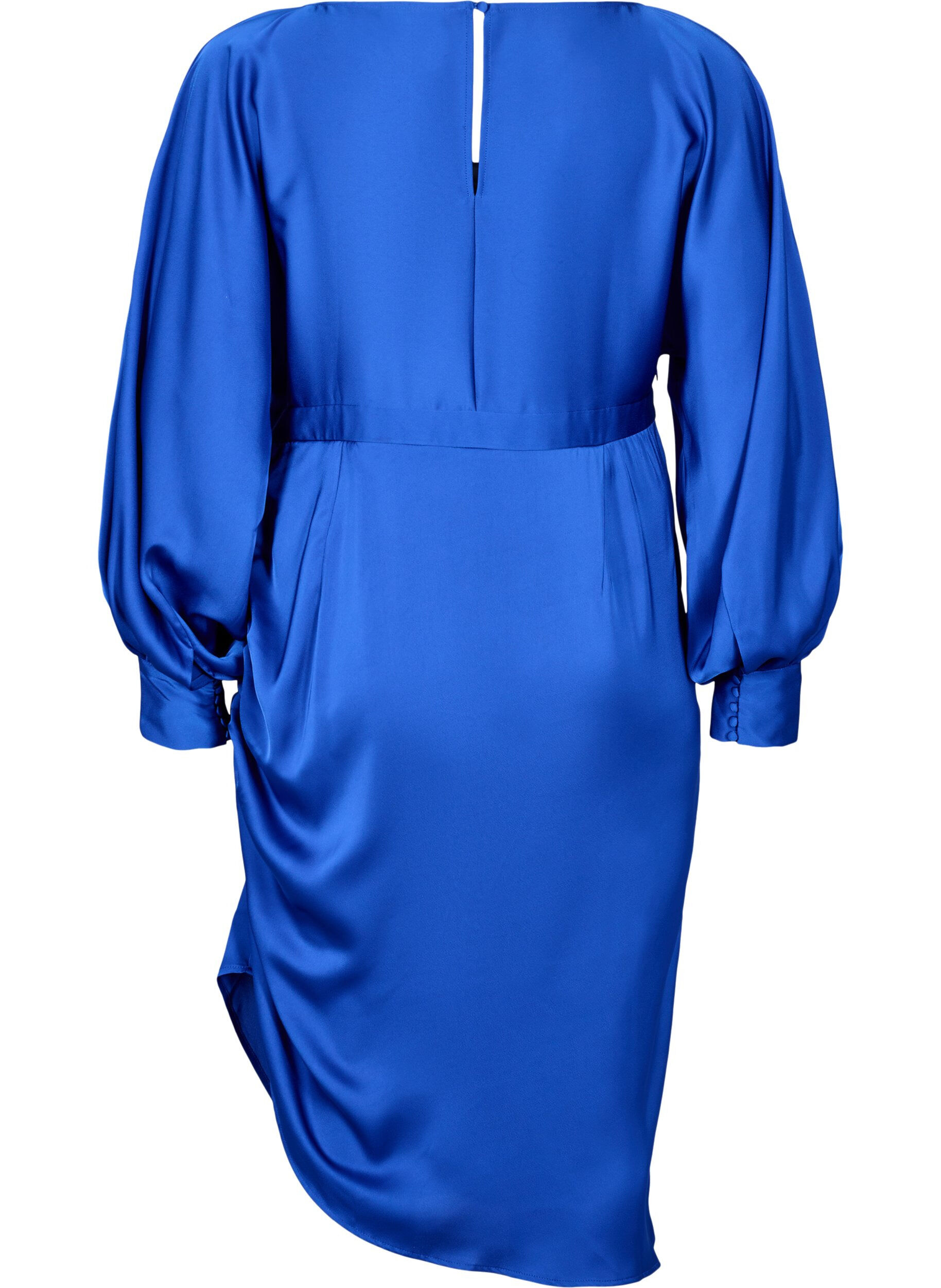 Zizzi Satengkjole med ballongermer, Surf the web, Packshot image number 1