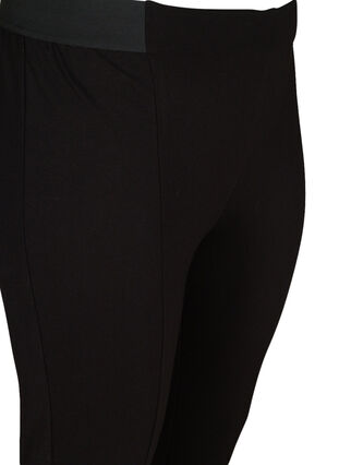 Cropped leggings med splitter, Black, Packshot image number 2
