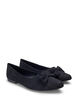 Wide fit - Ballerinapumps med sløyfe, Svart, Packshot image number 1