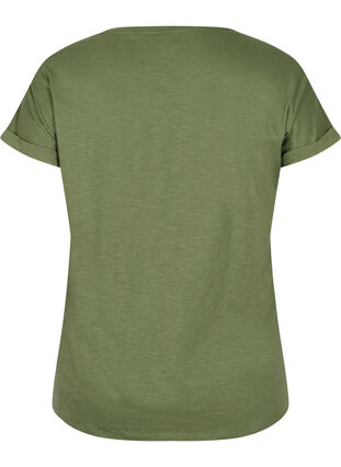 T-skjorte med trykk i økologisk bomull, Four Leaf CloverText, Packshot image number 1