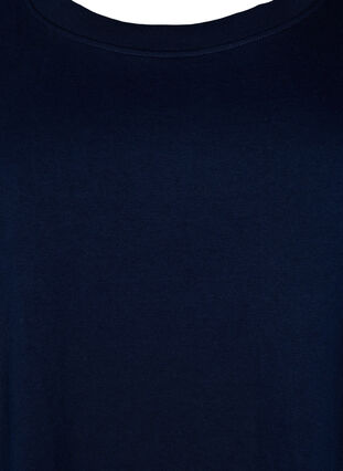 Kjole med korte ermer og splitt, Navy Blazer, Packshot image number 2