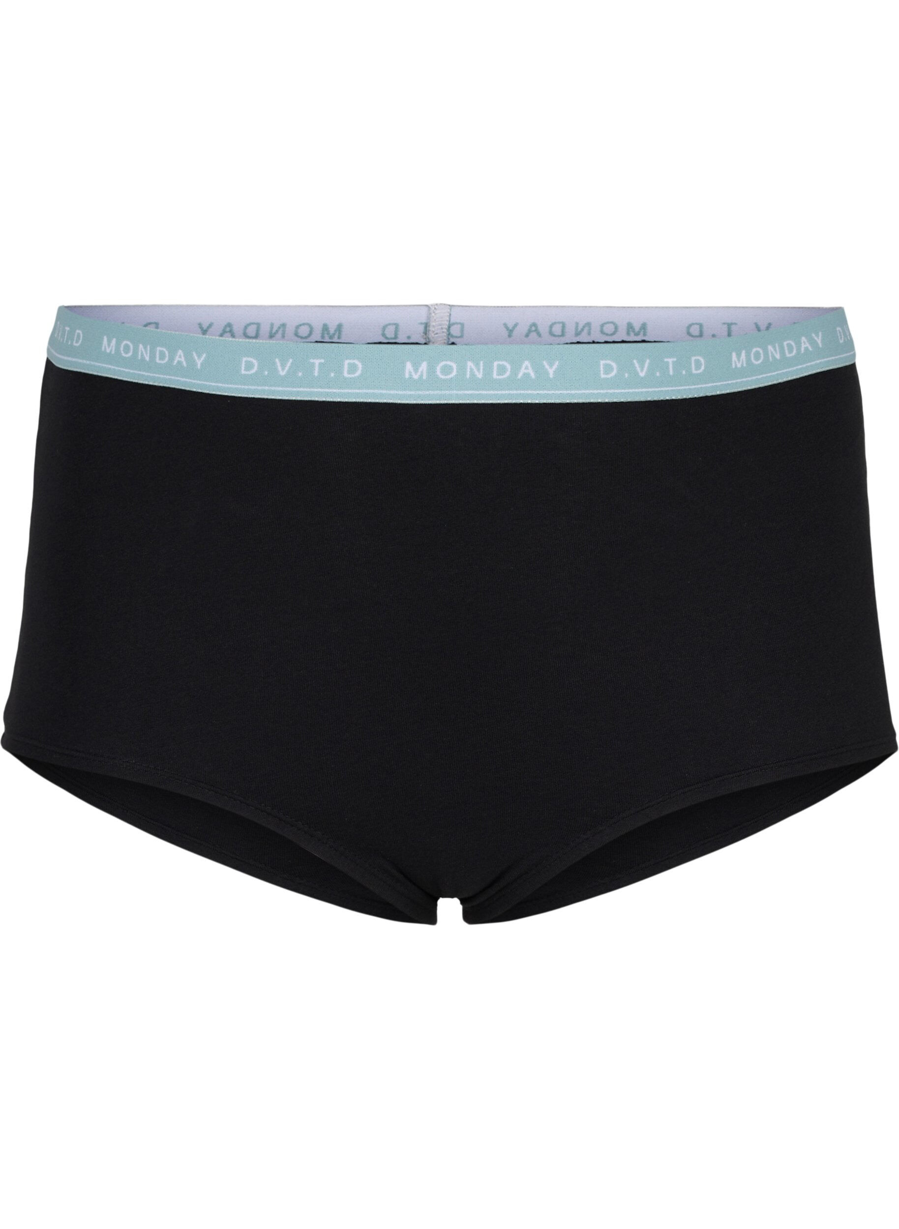 Zizzi Hipstertruse i bomull med ukedager, 7 stk.a, Multi Pastel Pack, Packshot image number 2