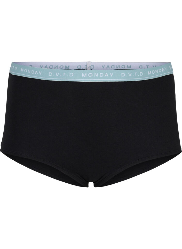 Hipstertruse i bomull med ukedager, 7 stk.a, Multi Pastel Pack, Packshot image number 2