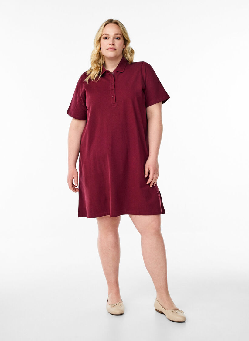 Kort A-formet polokjole, Mørk Bordeaux, Model image number 1