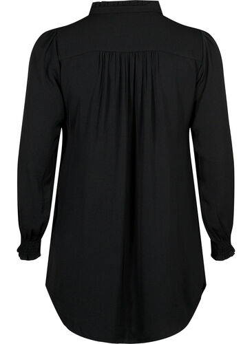Tunika med vaffelsøm, Black, Packshot image number 1