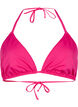 Ensfarget trekantet bikinitopp, Rosa, Packshot image number 0