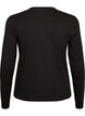 Langermet basis-T-skjorte med rund hals, Svart, Packshot image number 1