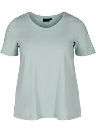 Basis T-skjorte med V-hals, Gray mist