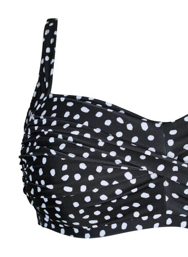 Mønstrete bikinioverdel, Black White Dot, Packshot image number 2